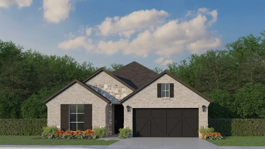 Plan 1521 Elevation B with Stone Plan 1521 Elevation B with Stone