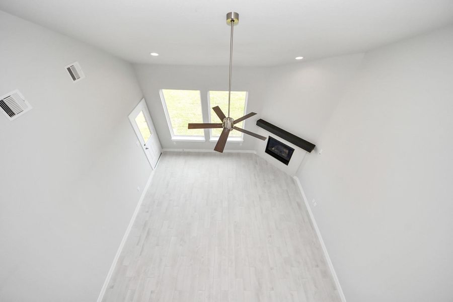 View from the game room to the family room. View from the game room to the family room.