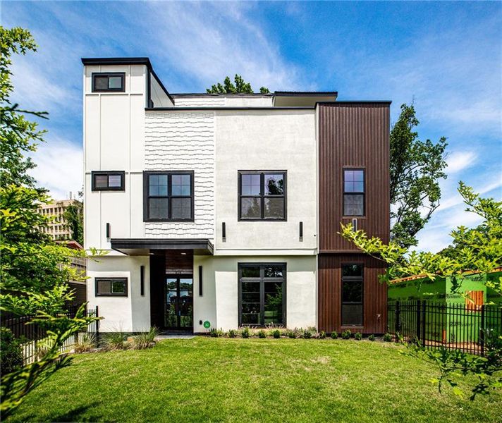 Front exterior of a new home in , Atlanta, GA, highlighting curb appeal (Image 24).