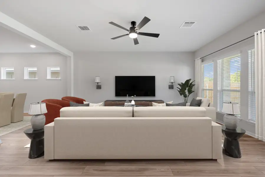 Representative furnished interior of a home built from the Millwood by Omega Builders in Hartrick Ranch, Temple (Image 8). Representative furnished interior of a home built from the Millwood by Omega Builders in Hartrick Ranch, Temple (Image 8).