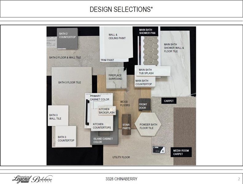 Representative photo of design selections for 3328 Chinaberry