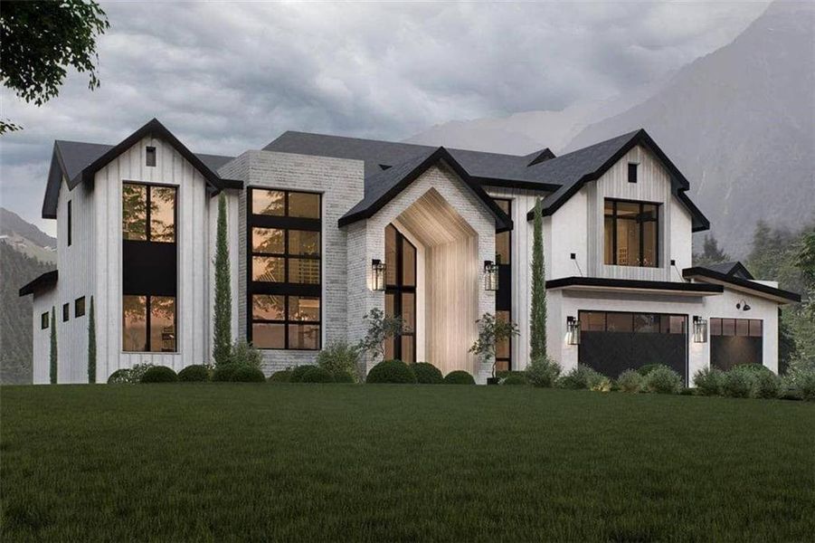 Front exterior of a new home in , Buford, GA, highlighting curb appeal (Image 6).