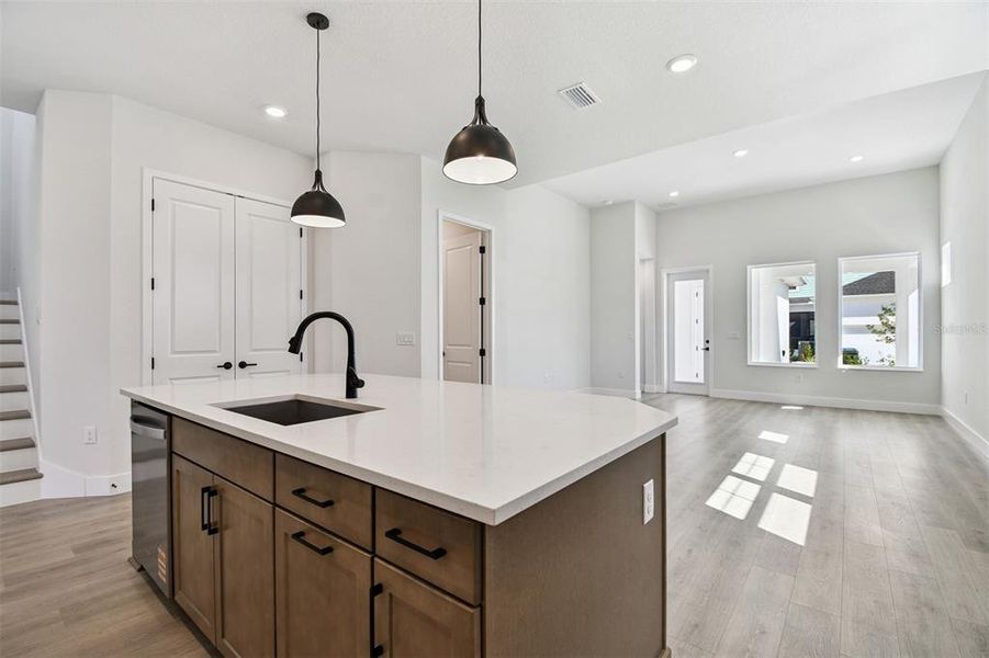 Furnished interior view inside a new home in Emerald Landing at Waterside at Lakewood Ranch – Cottage Series, Sarasota (Image 6).