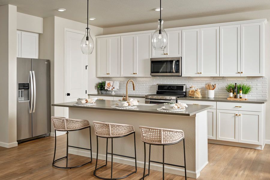 Representative furnished interior of a home built from the 3 by Tri Pointe Homes in Sugar Mill Village, Longmont (Image 34).