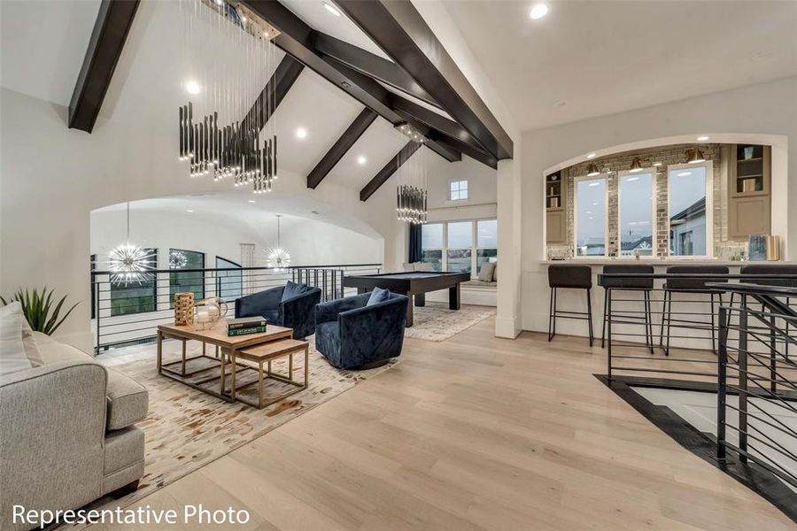 Furnished interior view inside a new home in Park Place, Prosper (Image 4).