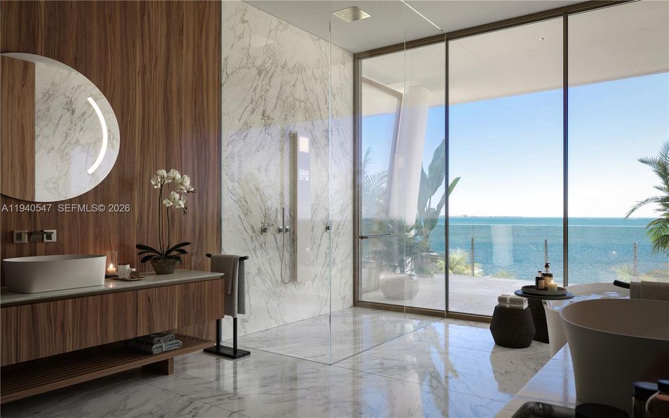 Furnished interior view inside a new home in , Miami (Image 13).