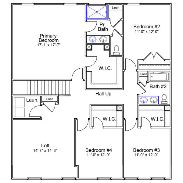 2D floor plan layout of this home in Burke Estates, Chesnee, SC (Image 3).