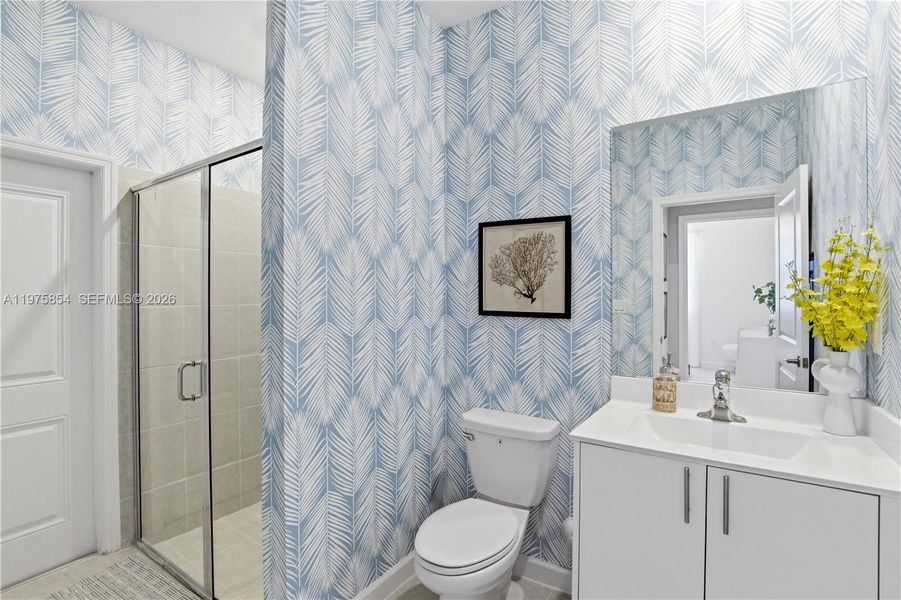 Furnished interior view inside a new home in , Miami (Image 16).