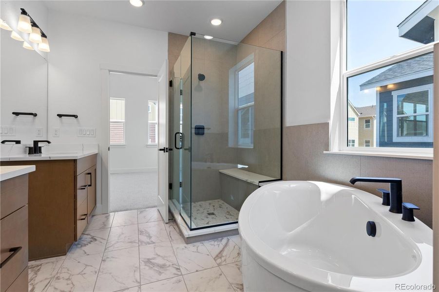 Furnished interior view inside a new home in Dillon Pointe - Journey, Broomfield (Image 15).