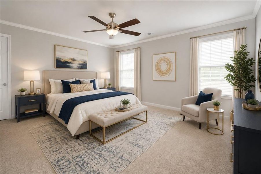 Furnished interior view inside a new home in , Commerce (Image 15).
