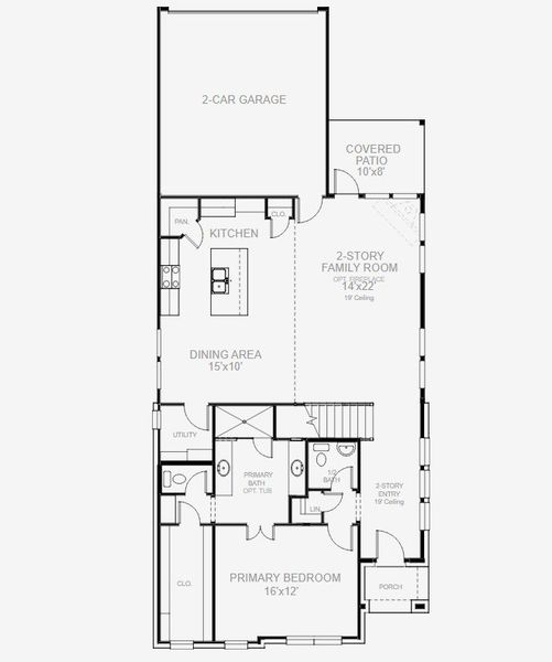 2D floor plan layout for the 2321W by Perry Homes in Bridgeland Central 40', Cypress, TX (Image 4). 2D floor plan layout for the 2321W by Perry Homes in Bridgeland Central 40', Cypress, TX (Image 4).
