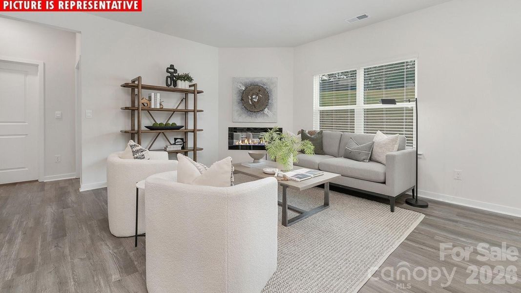 Furnished interior view inside a new home in Cardinal Creek, Charlotte (Image 14).