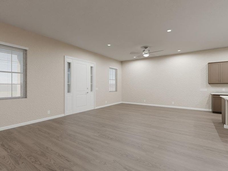 Inside, enjoy a spacious, open living area with airy 10-foot ceilings on the main level. (Artist`s rendering)
