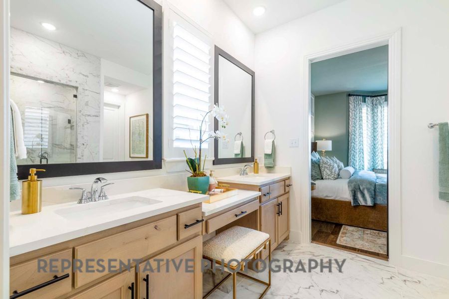 Furnished interior view inside a new home in Palmera Ridge: 80ft. lots, Leander (Image 14). Furnished interior view inside a new home in Palmera Ridge: 80ft. lots, Leander (Image 14).