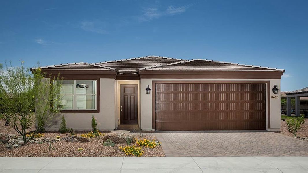 Representative exterior photo of a completed home built from the Marcato by Taylor Morrison in Estrella, Goodyear, AZ (Image 5).