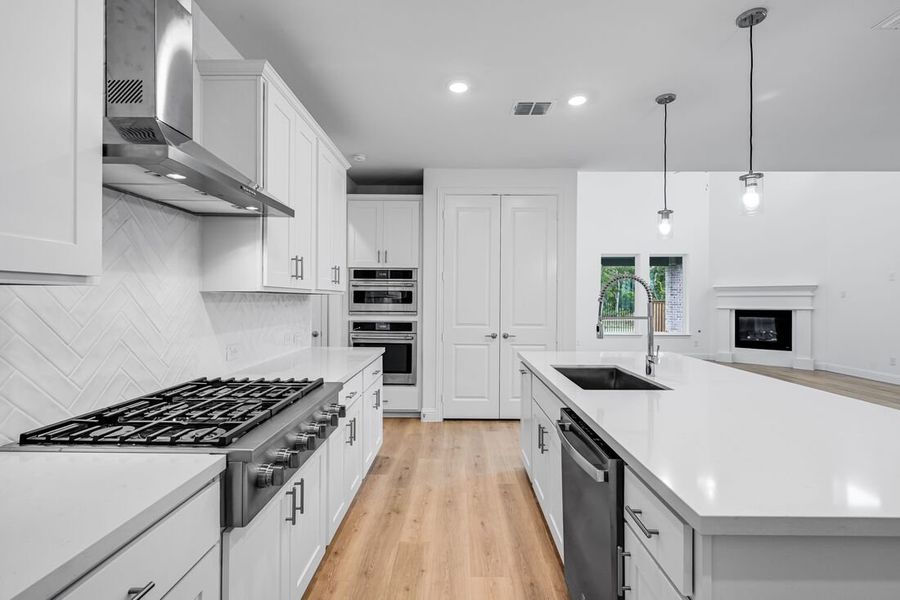 Furnished interior view inside a new home in Cross Creek Meadows 55s, Celina (Image 7). Furnished interior view inside a new home in Cross Creek Meadows 55s, Celina (Image 7).