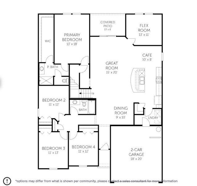 2D floor plan layout of this home in Wilford Oaks, Orange Park, FL (Image 3).
