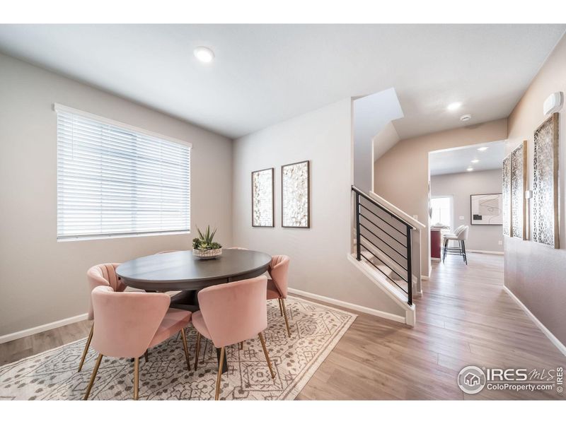 Furnished interior view inside a new home in Thompson River Ranch, Johnstown (Image 9).
