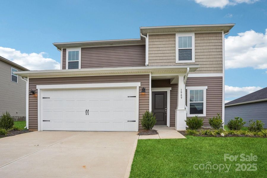Front exterior of a new home in Harper Landing, Stanley, NC, highlighting curb appeal (Image 22).