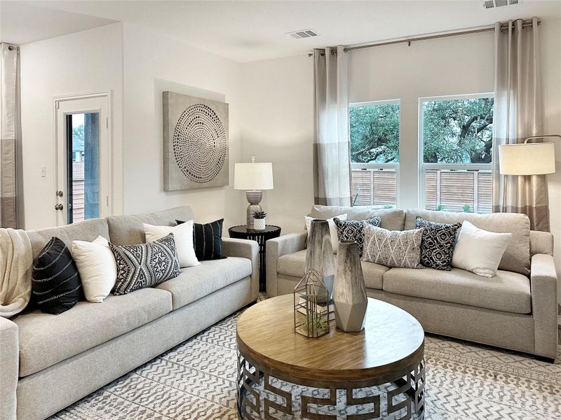Furnished interior view inside a new home in Meadowlark Preserve, Pflugerville (Image 11).