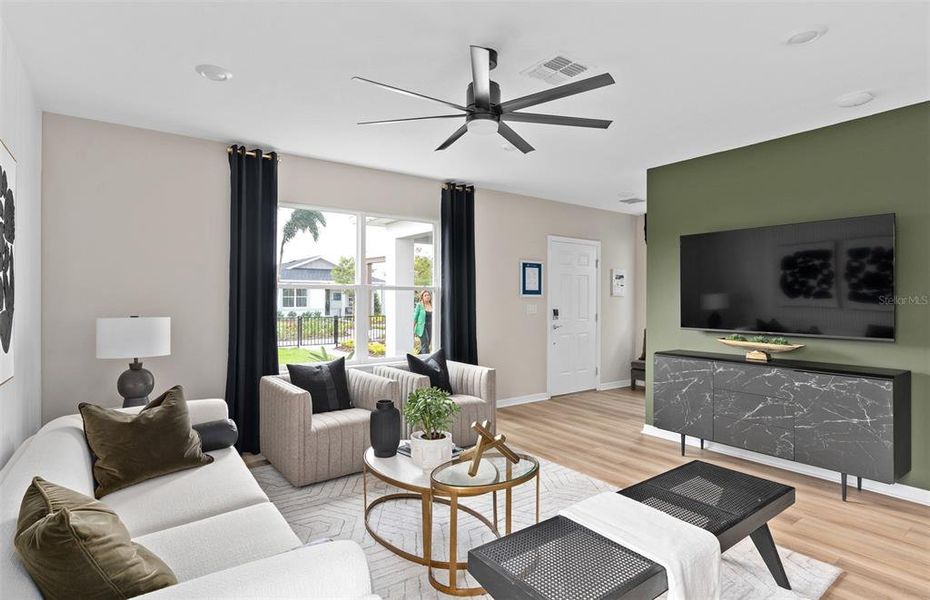 Furnished interior view inside a new home in Silverleaf Oaks, Winter Garden (Image 26). Furnished interior view inside a new home in Silverleaf Oaks, Winter Garden (Image 26).