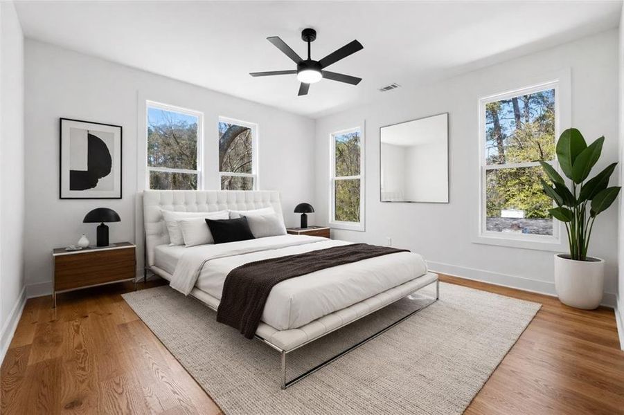 Furnished interior view inside a new home in , Atlanta (Image 39).