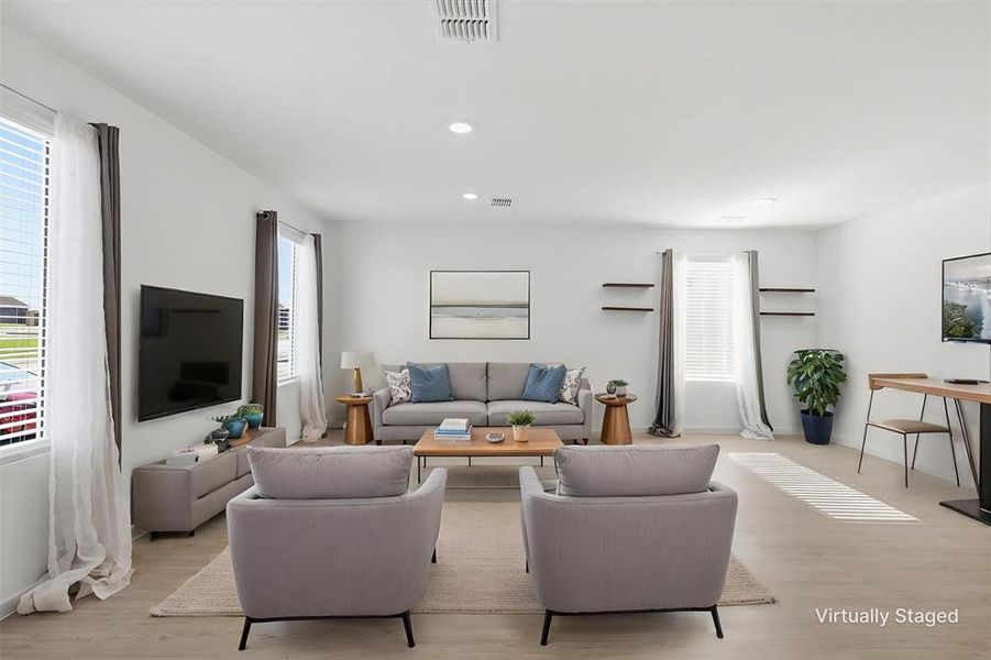 Furnished interior view inside a new home in Tillage Farms, Princeton (Image 8). Furnished interior view inside a new home in Tillage Farms, Princeton (Image 8).