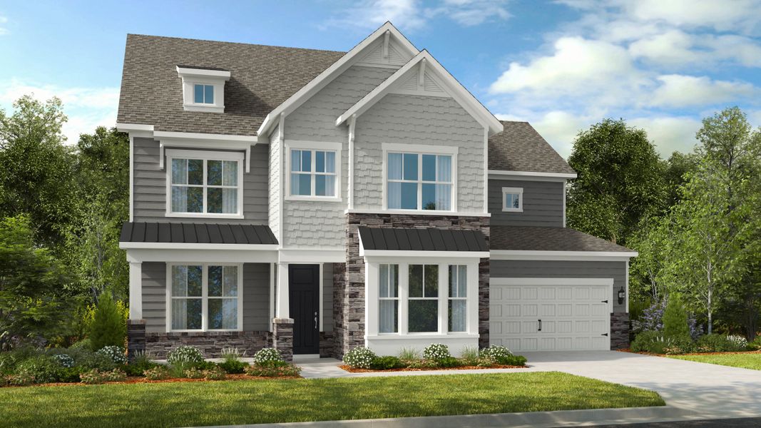 Representative exterior photo of a completed home built from the London by Taylor Morrison in Estates at Sugar Creek, Indian Land, SC (Image 23).