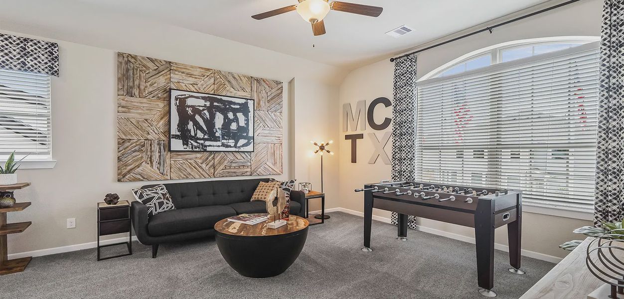 Representative furnished interior of a home built from the Sawyer by Chesmar Homes in Brookewater 45's, Rosenberg (Image 4).