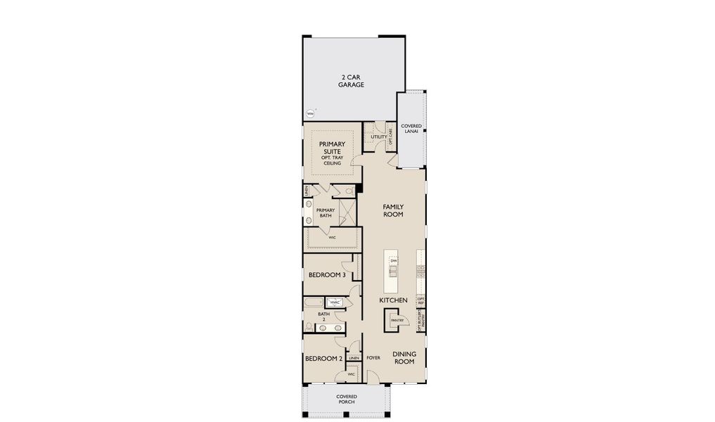 2D floor plan layout for the Camrose II by Ashton Woods in Weslyn Park, St. Cloud, FL (Image 3).