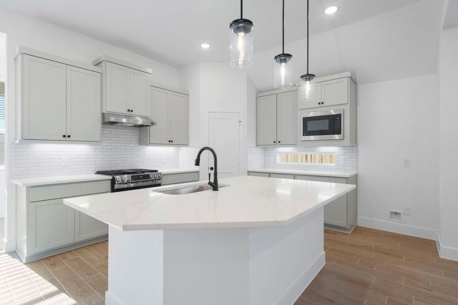 Furnished interior view inside a new home in Bridgeland, Cypress (Image 3).