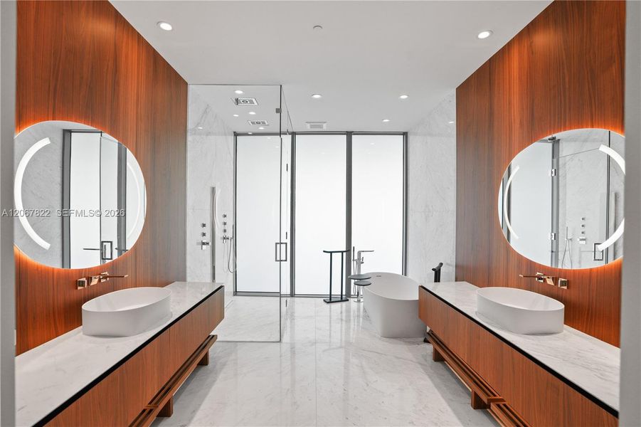 Furnished interior view inside a new home in , Miami (Image 10).
