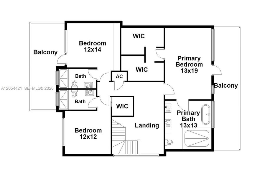 2D floor plan layout of this home in , Miami, FL (Image 6).