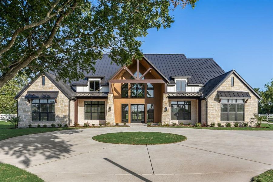 Front exterior of a new home in , McLendon-Chisholm, TX, highlighting curb appeal (Image 22). Front exterior of a new home in , McLendon-Chisholm, TX, highlighting curb appeal (Image 22).