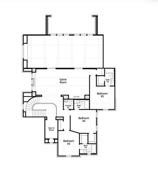 2D floor plan layout for the Varese by Highland Homes in The Grove Frisco: 95ft. lots, Frisco, TX (Image 5). 2D floor plan layout for the Varese by Highland Homes in The Grove Frisco: 95ft. lots, Frisco, TX (Image 5).