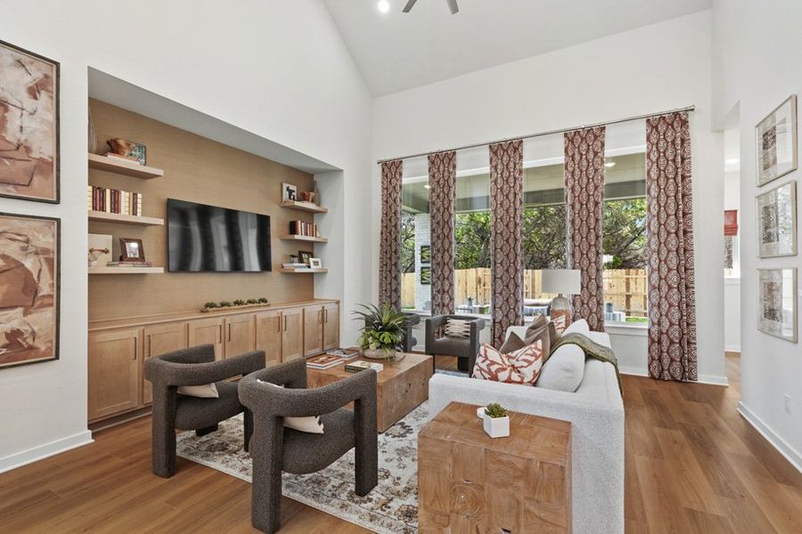 Representative Family Room - some options shown