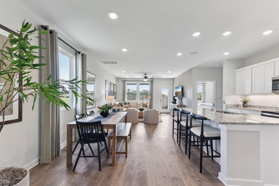 Furnished interior view inside a new home in The Ridge at Trinity Ranch, Elgin (Image 11).