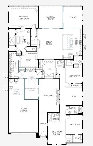 2D floor plan layout of this home in 33 North, Gilbert, AZ (Image 3). 2D floor plan layout of this home in 33 North, Gilbert, AZ (Image 3).
