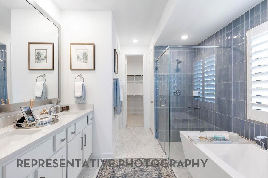 Furnished interior view inside a new home in Pomona, Manvel (Image 25).