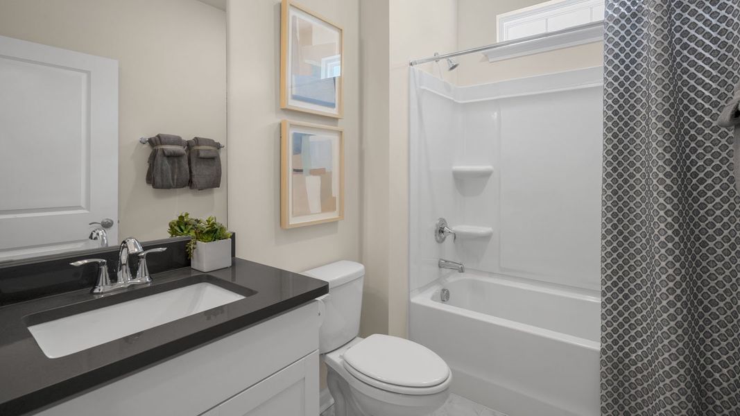 Representative furnished interior of a home built from the Dover by D.R. Horton in The Villas at Collinswood, Aberdeen (Image 13).