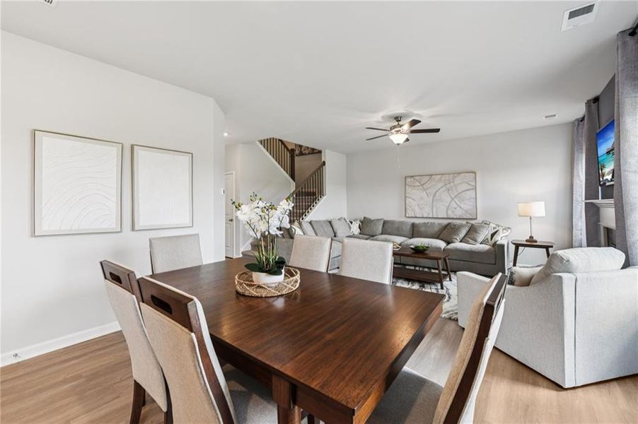 Furnished interior view inside a new home in The Hills at Cedar Creek, Winder (Image 8).