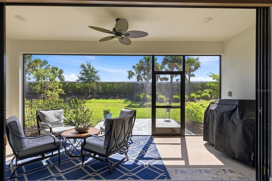 Exterior details and patio area of a home in Skye Ranch Community Group Page, Sarasota (Image 23).