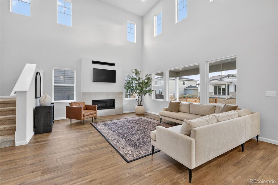Furnished interior view inside a new home in Prelude at The Aurora Highlands, Aurora (Image 6).