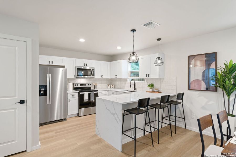 Furnished interior view inside a new home in , San Antonio (Image 13). Furnished interior view inside a new home in , San Antonio (Image 13).