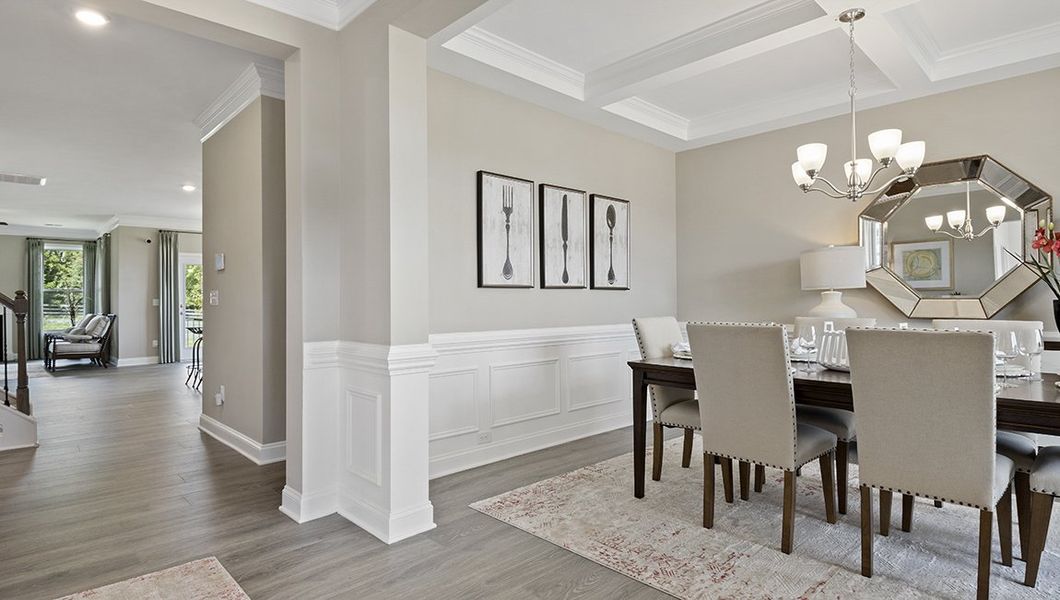 Furnished interior in a model home at Reserve at Tap Root Farms in Fletcher (Image 29).