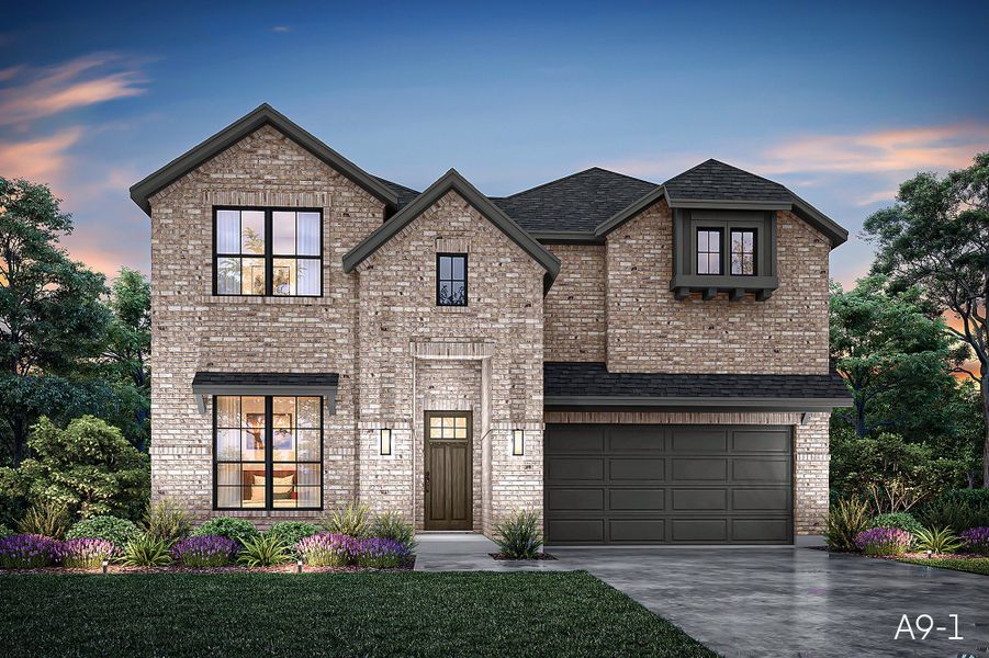 Representative exterior photo of a completed home built from the Sorrento by John Houston Homes in The Parks at Panchasarp Farms - Phase 3, Burleson, TX (Image 6). Representative exterior photo of a completed home built from the Sorrento by John Houston Homes in The Parks at Panchasarp Farms - Phase 3, Burleson, TX (Image 6).