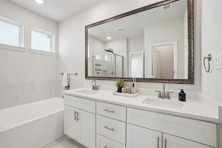 Furnished interior view inside a new home in Symmetry 37s, Frisco (Image 16).