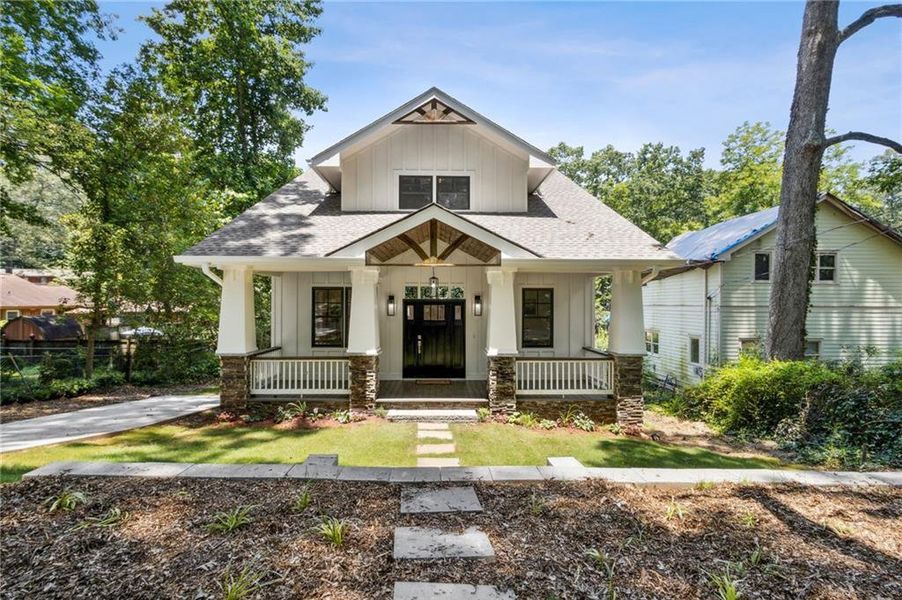 Front exterior of a new home in , Pine Lake, GA, highlighting curb appeal (Image 28).