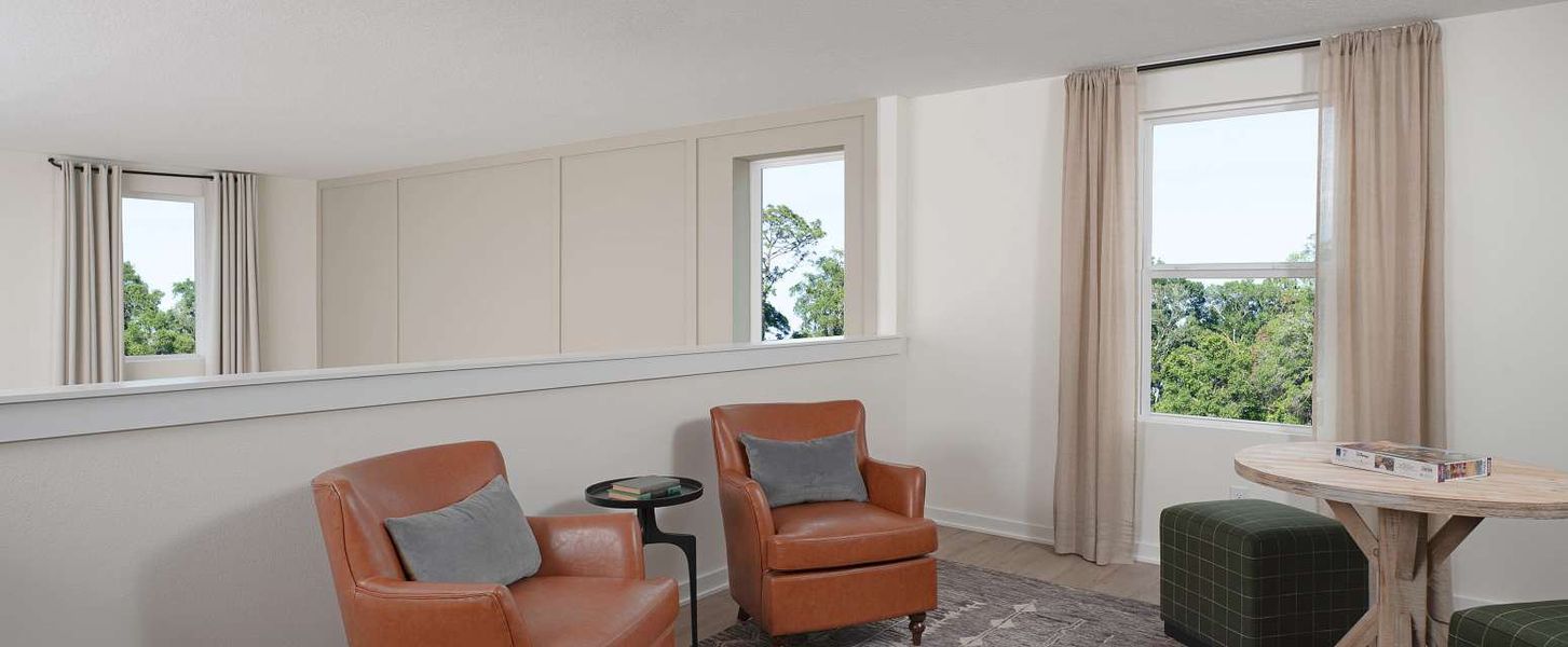 Representative furnished interior of a home built from the Moseley by Ashton Woods in Lake Cawood Cove, Windermere (Image 8).