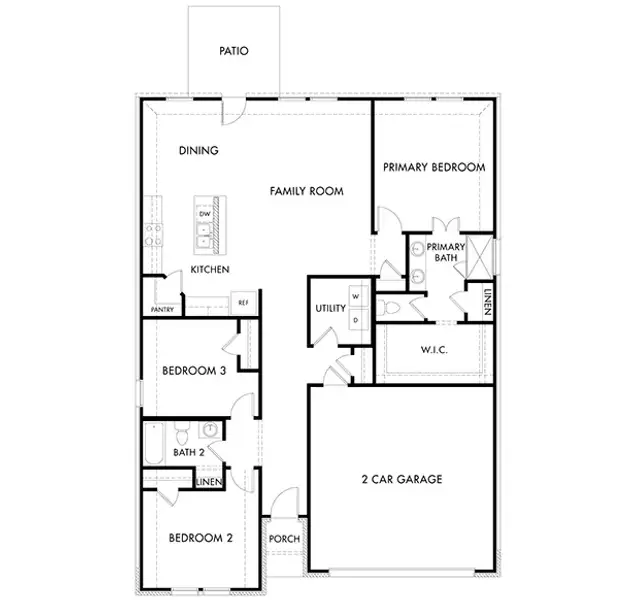2D floor plan layout of this home in Westmoor, Sherman, TX (Image 2). 2D floor plan layout of this home in Westmoor, Sherman, TX (Image 2).